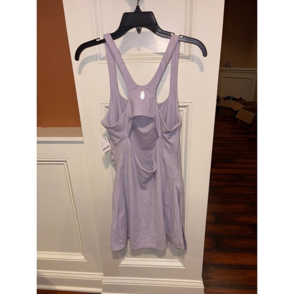 New FP Movement never better Tennis Dress Lilac Ruched Racerback Mini XL $125 - Picture 3 of 9